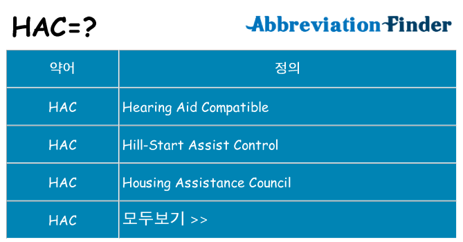 hac 대 한 무엇을 서가