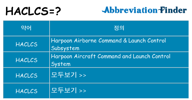 haclcs 대 한 무엇을 서가