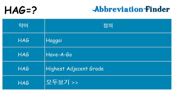 hag 대 한 무엇을 서가