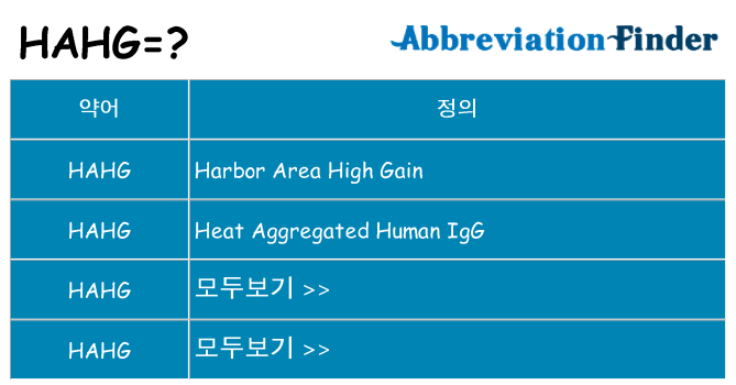 hahg 대 한 무엇을 서가