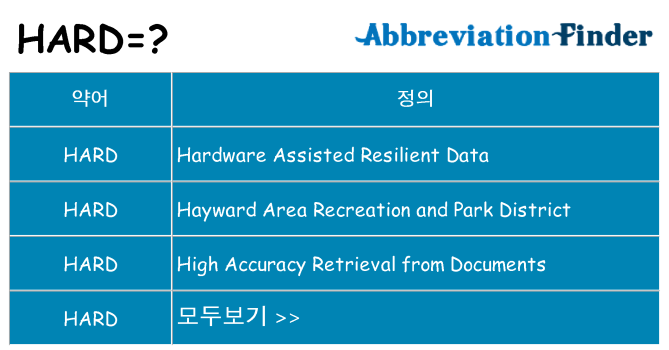 hard 대 한 무엇을 서가
