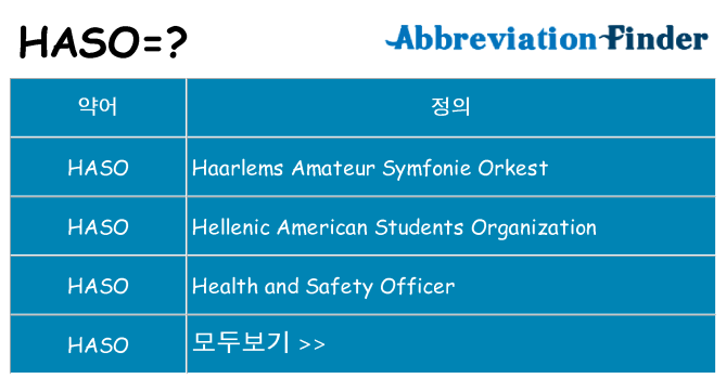 haso 대 한 무엇을 서가