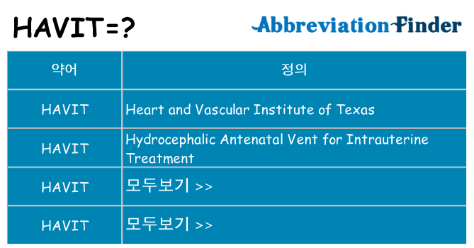 havit 대 한 무엇을 서가