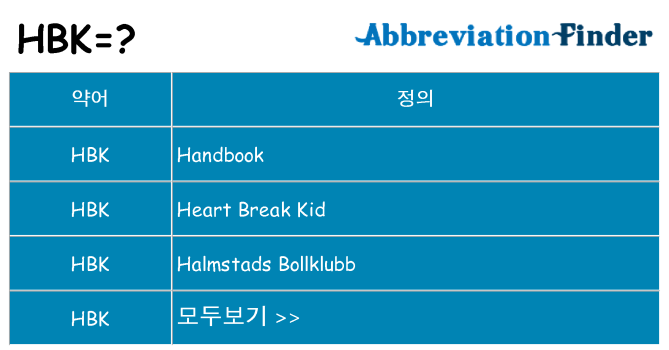 hbk 대 한 무엇을 서가