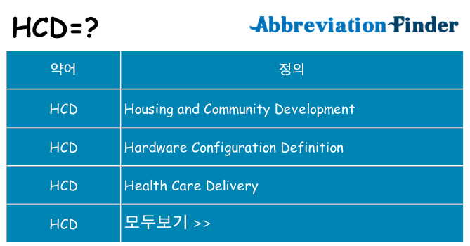 hcd 대 한 무엇을 서가