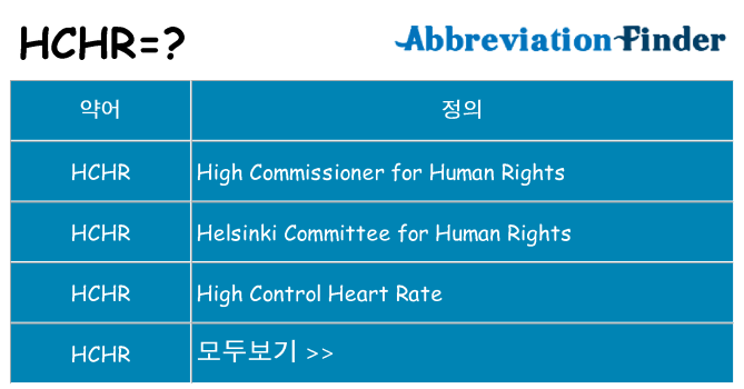 hchr 대 한 무엇을 서가