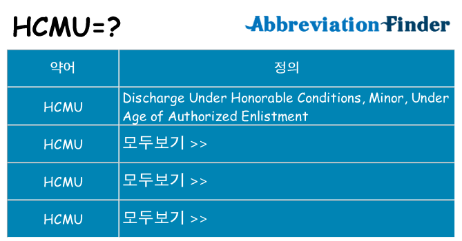 hcmu 대 한 무엇을 서가