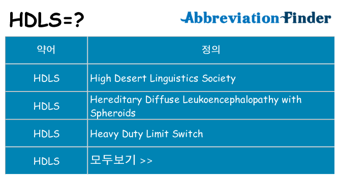 hdls 대 한 무엇을 서가