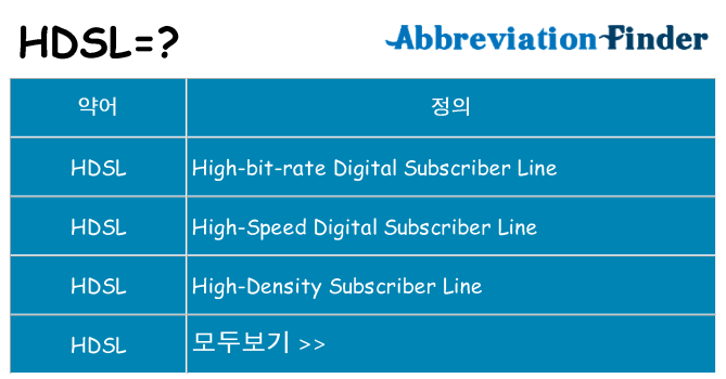 hdsl 대 한 무엇을 서가