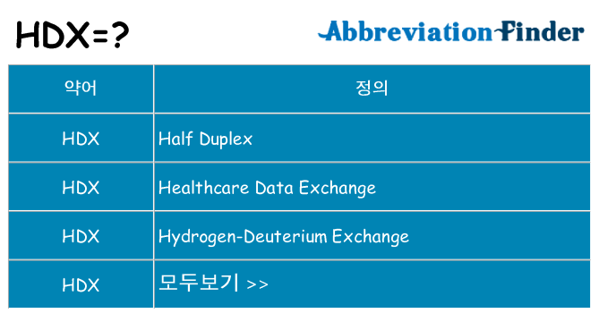 hdx 대 한 무엇을 서가