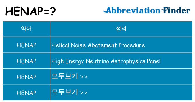 henap 대 한 무엇을 서가