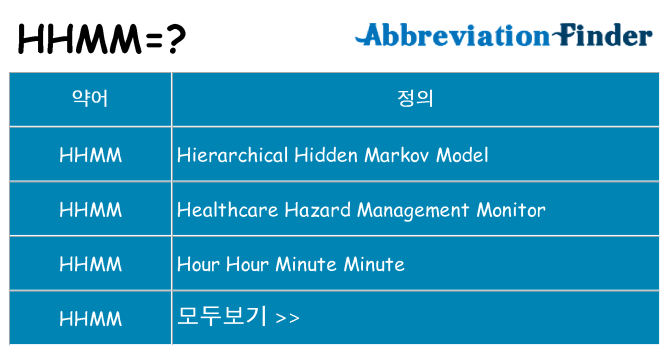 hhmm 대 한 무엇을 서가