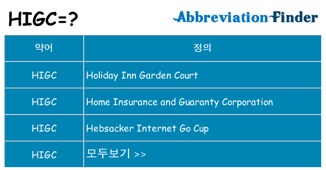 higc 대 한 무엇을 서가