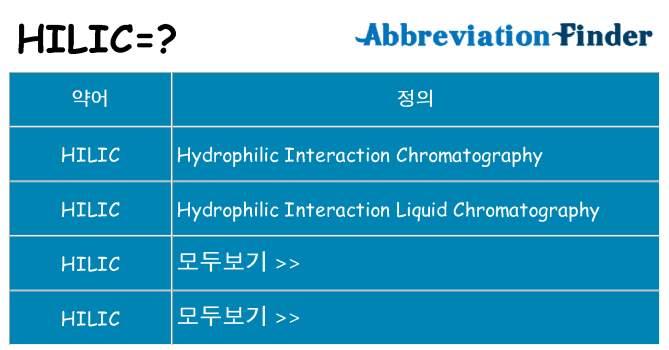 hilic 대 한 무엇을 서가