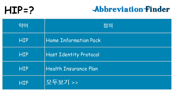 hip 대 한 무엇을 서가