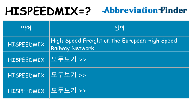 hispeedmix 대 한 무엇을 서가