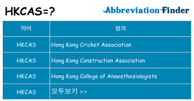 hkcas 대 한 무엇을 서가