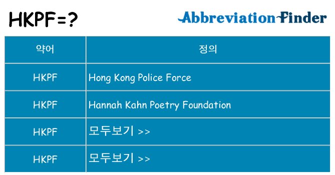 hkpf 대 한 무엇을 서가