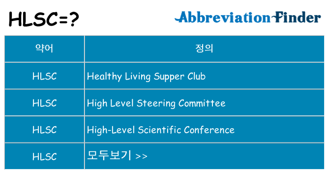 hlsc 대 한 무엇을 서가