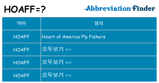 hoaff 대 한 무엇을 서가