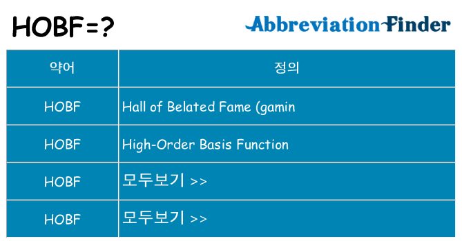 hobf 대 한 무엇을 서가