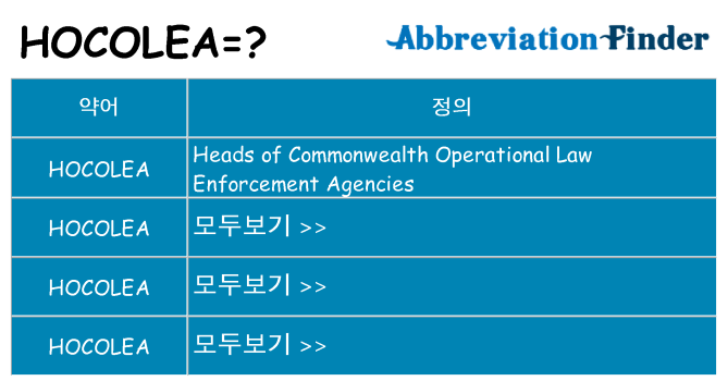 hocolea 대 한 무엇을 서가