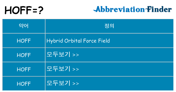 hoff 대 한 무엇을 서가