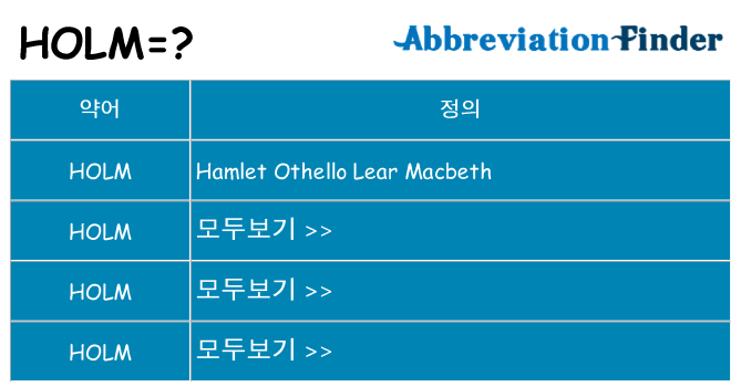 holm 대 한 무엇을 서가