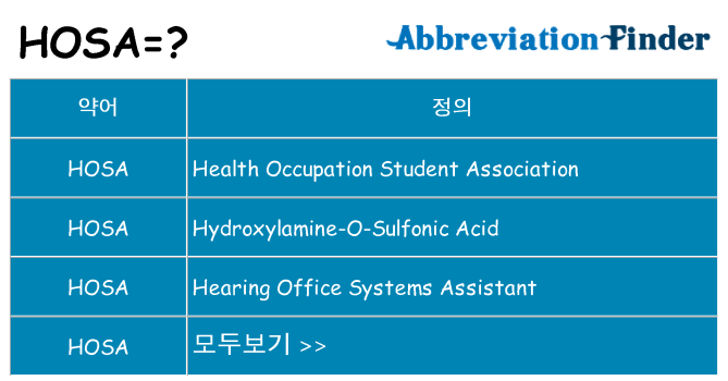 hosa 대 한 무엇을 서가