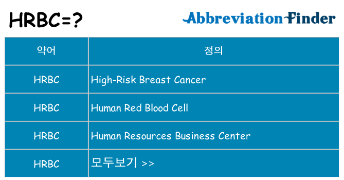 hrbc 대 한 무엇을 서가