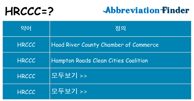 hrccc 대 한 무엇을 서가