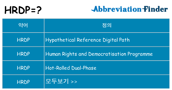 hrdp 대 한 무엇을 서가