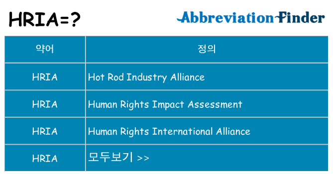 hria 대 한 무엇을 서가