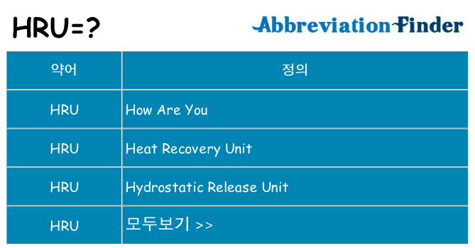 hru 대 한 무엇을 서가
