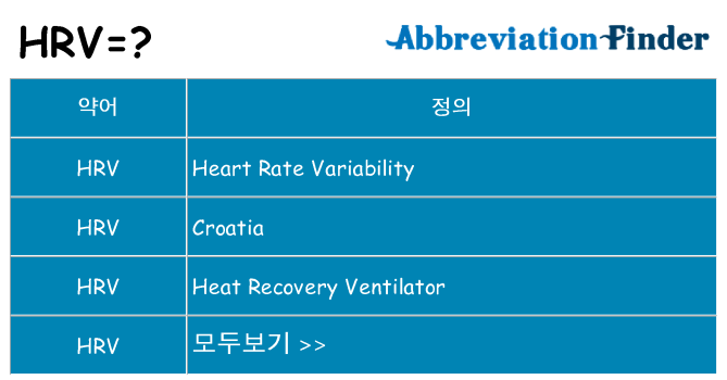 hrv 대 한 무엇을 서가