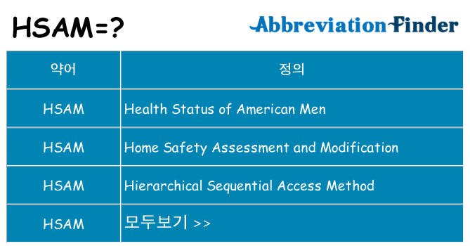 hsam 대 한 무엇을 서가