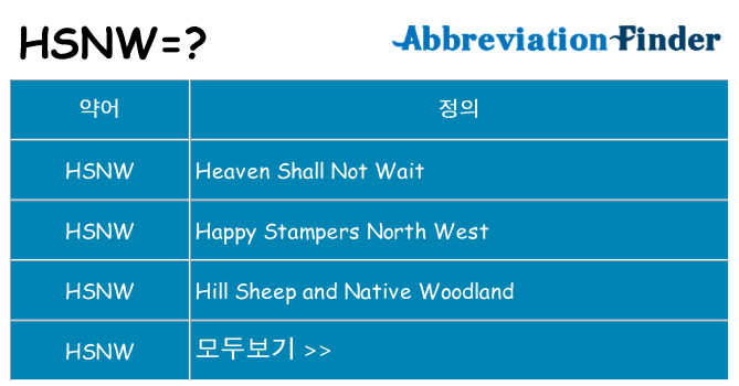 hsnw 대 한 무엇을 서가