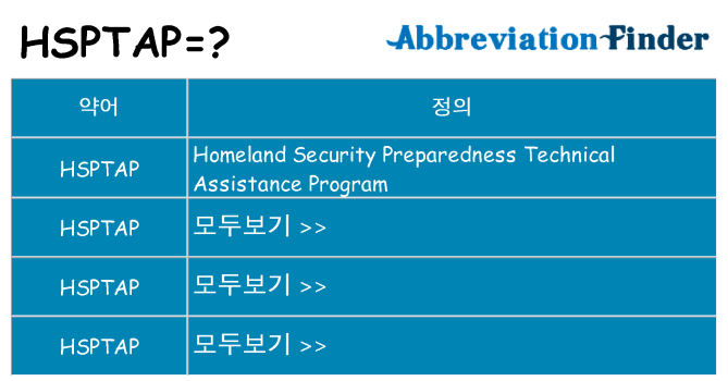 hsptap 대 한 무엇을 서가