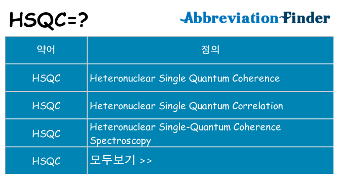 hsqc 대 한 무엇을 서가