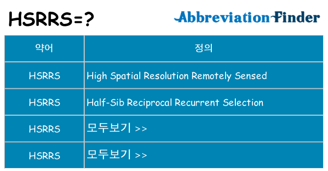 hsrrs 대 한 무엇을 서가