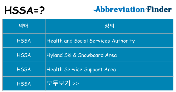 hssa 대 한 무엇을 서가