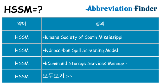 hssm 대 한 무엇을 서가