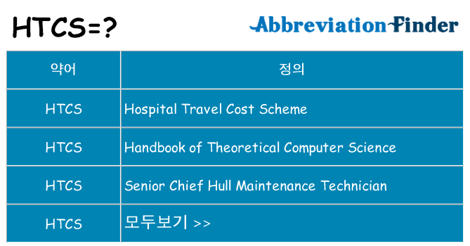 htcs 대 한 무엇을 서가