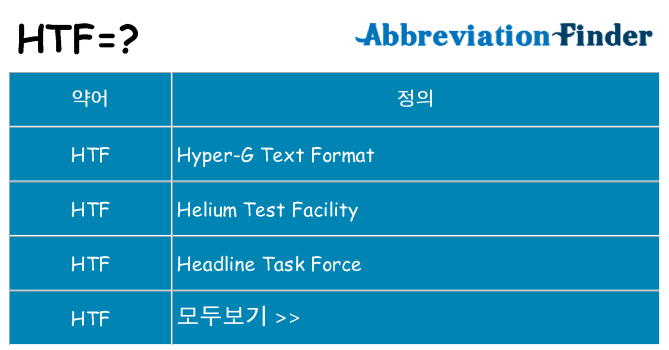 htf 대 한 무엇을 서가