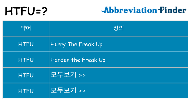 htfu 대 한 무엇을 서가