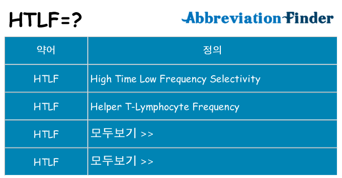 htlf 대 한 무엇을 서가