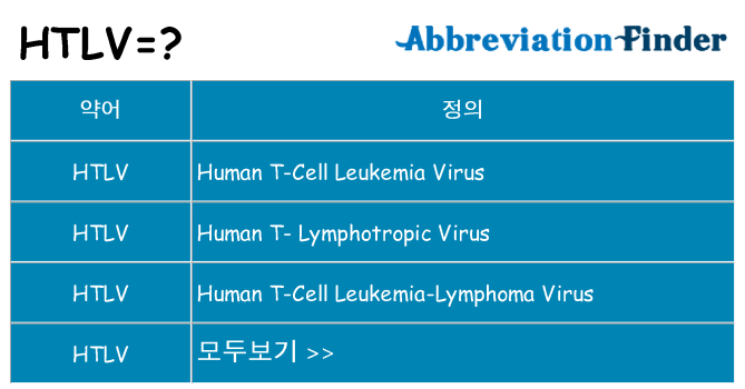 htlv 대 한 무엇을 서가