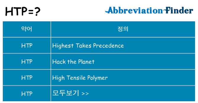 htp 대 한 무엇을 서가