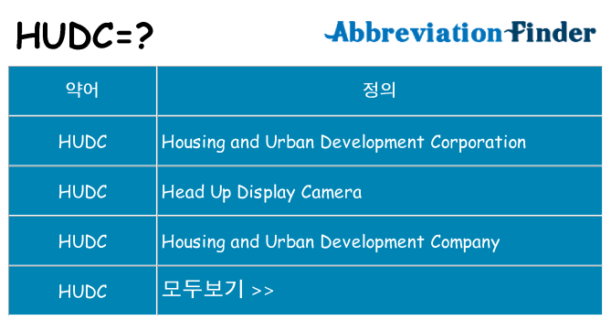 hudc 대 한 무엇을 서가