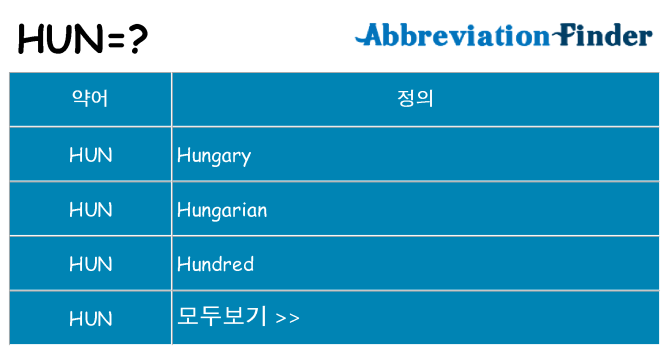 hun 대 한 무엇을 서가